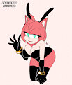Amy rose bunny girl by InternetMegaSucker