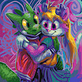 Retro and Sally by RetroPixelLizard