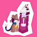 Niko and toriel by nyamimi