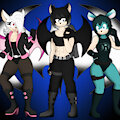 The Bat Trio: Rouge, Doris, and Dimitri