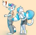 [coloured sketch] Stormy and Cain