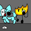 Firey punches Slimepup's Face by DolphyKitty