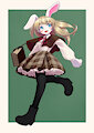 Rabbit lady in fall outfits
