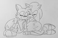 Sonic and Tails sleeping sketch by LaliLop