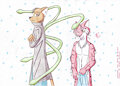 Just geeting out of the shower by Netreek