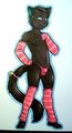 Pink Stripey Badge by Retrospecter