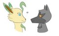 A Leafeon and a Poochy by KonekoMiyuki