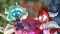 Tossanita and Cindy smile meeting hallowen 2022 Alt blood