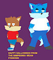 Anton and Astraligor Cosplaying as Homer and Bart for Halloween