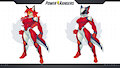 Aurora Spencer as Crimson Blaze Vixen Ranger by DragonStar731