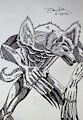 Inktober 2022, Day 23 Werewolf by Alcho