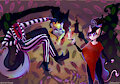 Beethesune & Indydia (Halloween Collab) by Reichkitsune