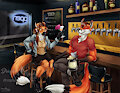 Squeezy and Roxy at the Bar by Dragonmelde