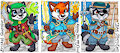 three of the bravest adventurers dnd badges by BrisketRingtail