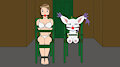 Kari and gatomon in peril by Sonicrock56