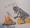 Ink Month 5 - Flame by Meridianbat