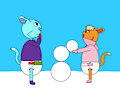 Snowman building.