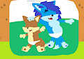 Anthonitecus and Astraligor Tickling Each Other