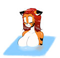 Odile takes a dip