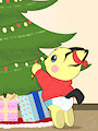 Tree Decorating Pichu -By LittleBearArnold-