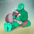 Dino cuddles