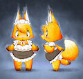 A little fox dressed as a maid by enorapi