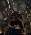 (com.) Burning alley by SeaTeal