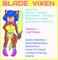 Sold Adopt- Blade Vixen