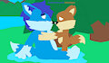 Anthonitecus and Astraligor After Another Aquatic Adventure