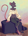 Rodent on the side of the road by Saucy