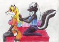 Twillight & Foxy: A "Girls" Night 1 by Aurasoul. (Commission)