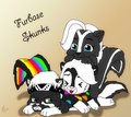 FURBASE SKUNKS (Twillight, Niji Sukanku and Steveskunk as Babyfurs) by Niji Sukanku (free Gift)