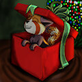 CHristmas red panda