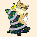 X'mas Tree Top Chipmunk -By Mouffetter-