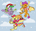 Hot cocoa holiday dragons!