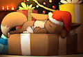Sleepy Chrsitmas Eevee by OtakuAP