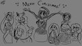 Personal Art - Merry Birbmas 2022 by GrayscaleRain