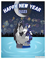 Happy New Year by the sea (Art Commission)