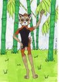 red panda/bunny hybrid commission