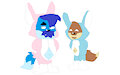 Anthonitecus and Astraligor With Rabbit Costumes