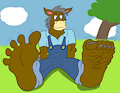 Hudson's feet soles