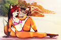 Vixen at the beach! by 0lFoxl0