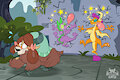 Accidental hip-bump dragons!