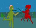 underwater fight