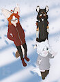 Mizu's first snowfall