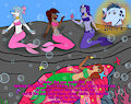 Four classy merdogs singing under the sea by Dalmatianfan00