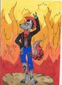 punk wolf commission by Firewo1f