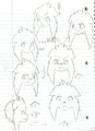 Rain chibi head sketches