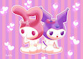 My Melody and Kuromi celebrating Bunny Year (HBD)