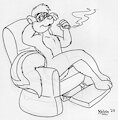 Relaxing BaconSkunk (Scan) by KelvinTheLion